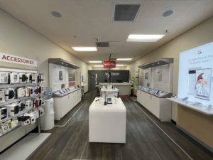 Interior of Victra Verizon Authorized Retail Store in Rowland Heights, CA.