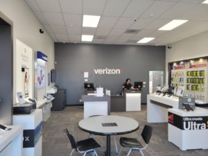 Interior of Victra Verizon Authorized Retail Store in San Diego Clairemont, CA.