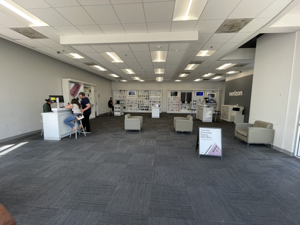 Interior of Victra Verizon Authorized Retail Store in Whittier Whittier, CA.