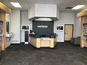 Interior of Victra Verizon Authorized Retail Store in Aurora Tower, CO.