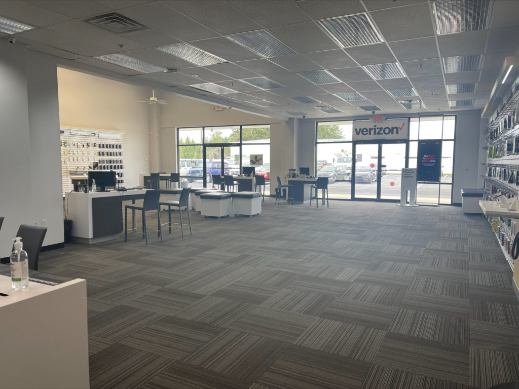 Interior of Victra Verizon Authorized Retail Store in Lewes, DE.