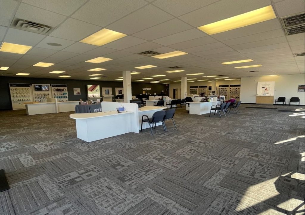 Interior of Victra Verizon Authorized Retail Store in Seaford, DE.