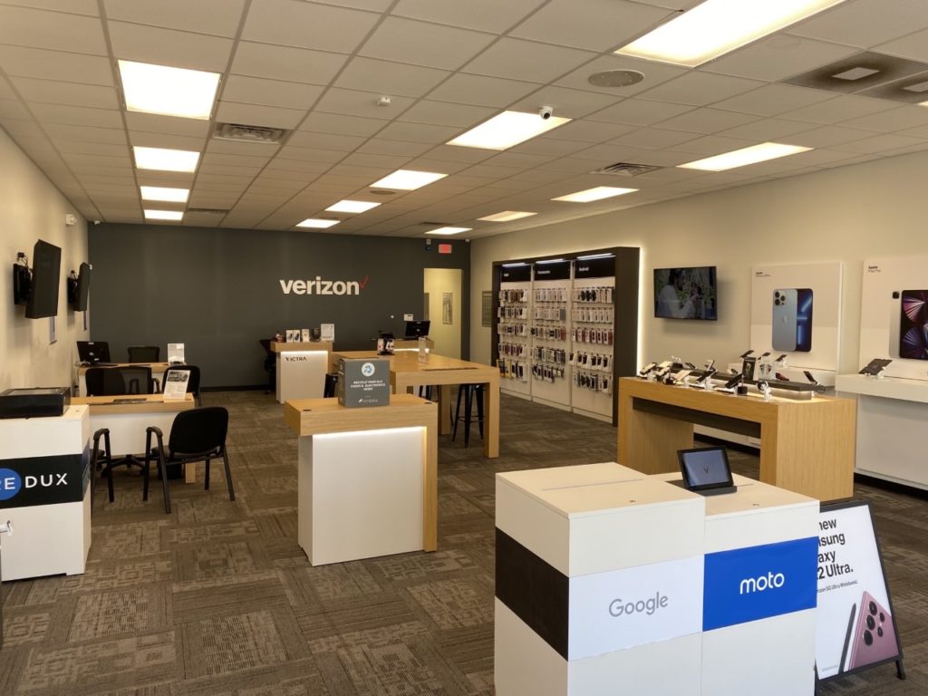 Interior of Victra Verizon Authorized Retail Store in Deland, FL.