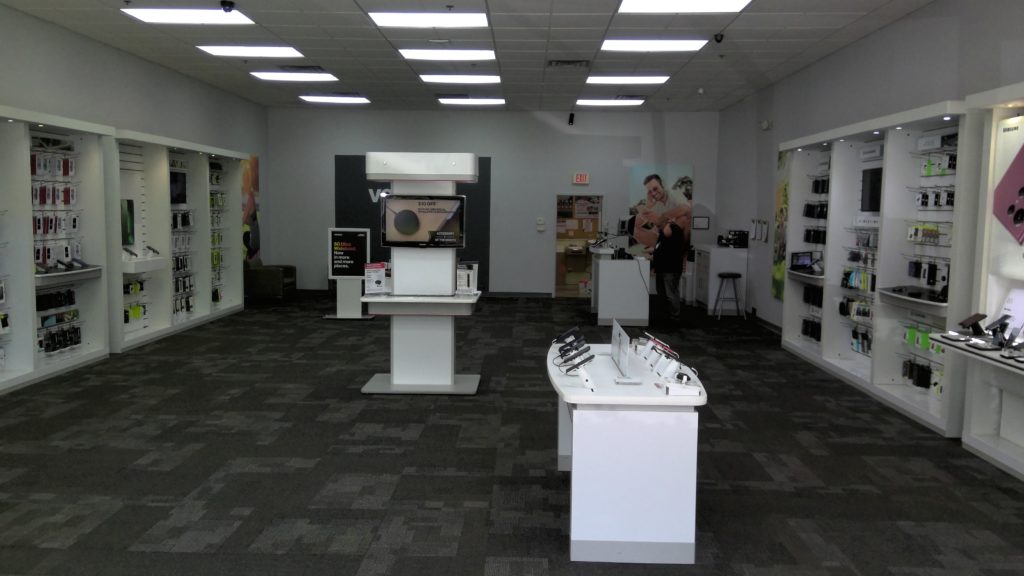 Interior of Victra Verizon Authorized Retail Store in Alpharetta, GA.