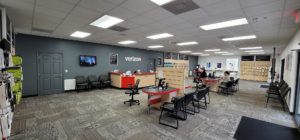 Interior of Victra Verizon Authorized Retail Store in Blairsville, GA.