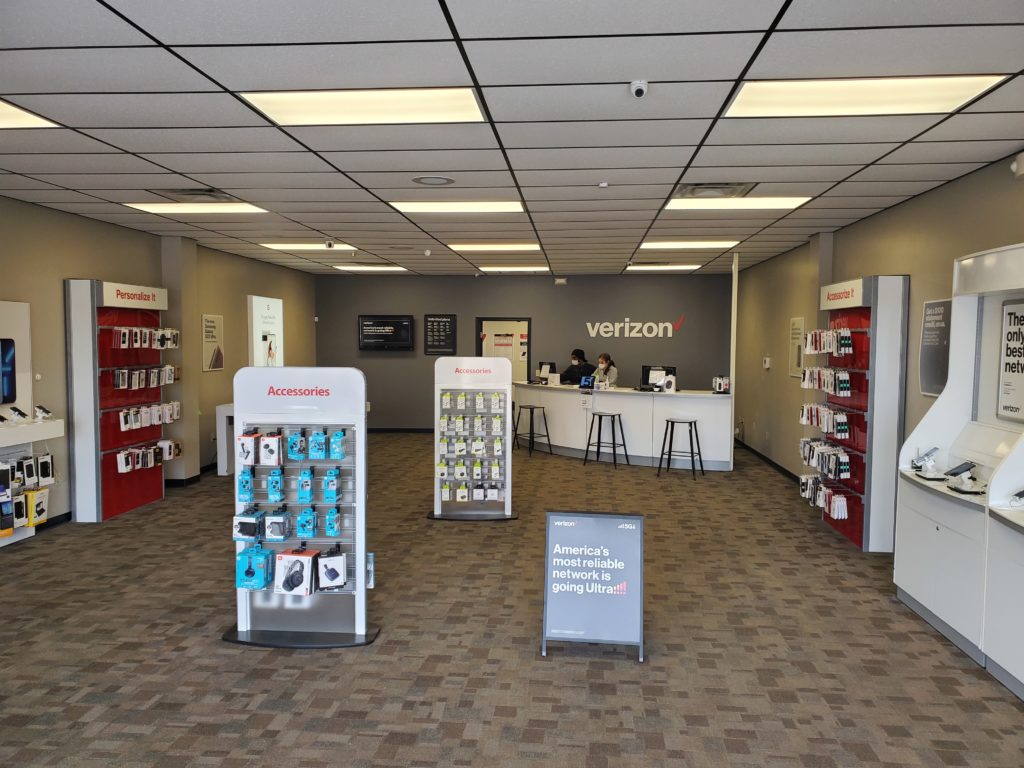 Interior of Victra Verizon Authorized Retail Store in Andover, KS.