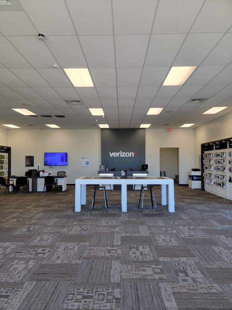 Interior of Victra Verizon Authorized Retail Store in Alexandria, LA.