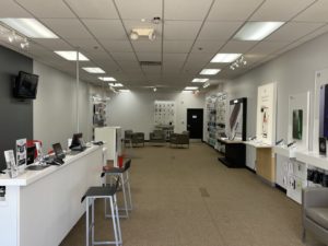 Interior of Victra Verizon Authorized Retail Store in Harrison Township, MI.