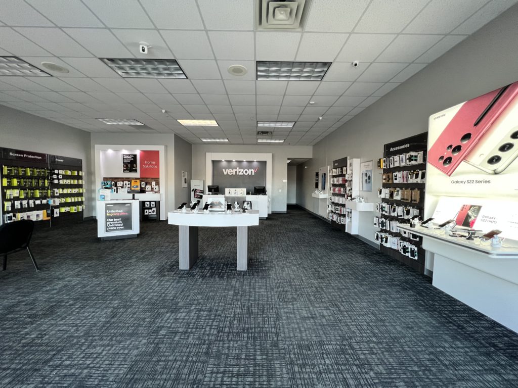 Interior of Victra Verizon Authorized Retail Store in Chaska, MN.