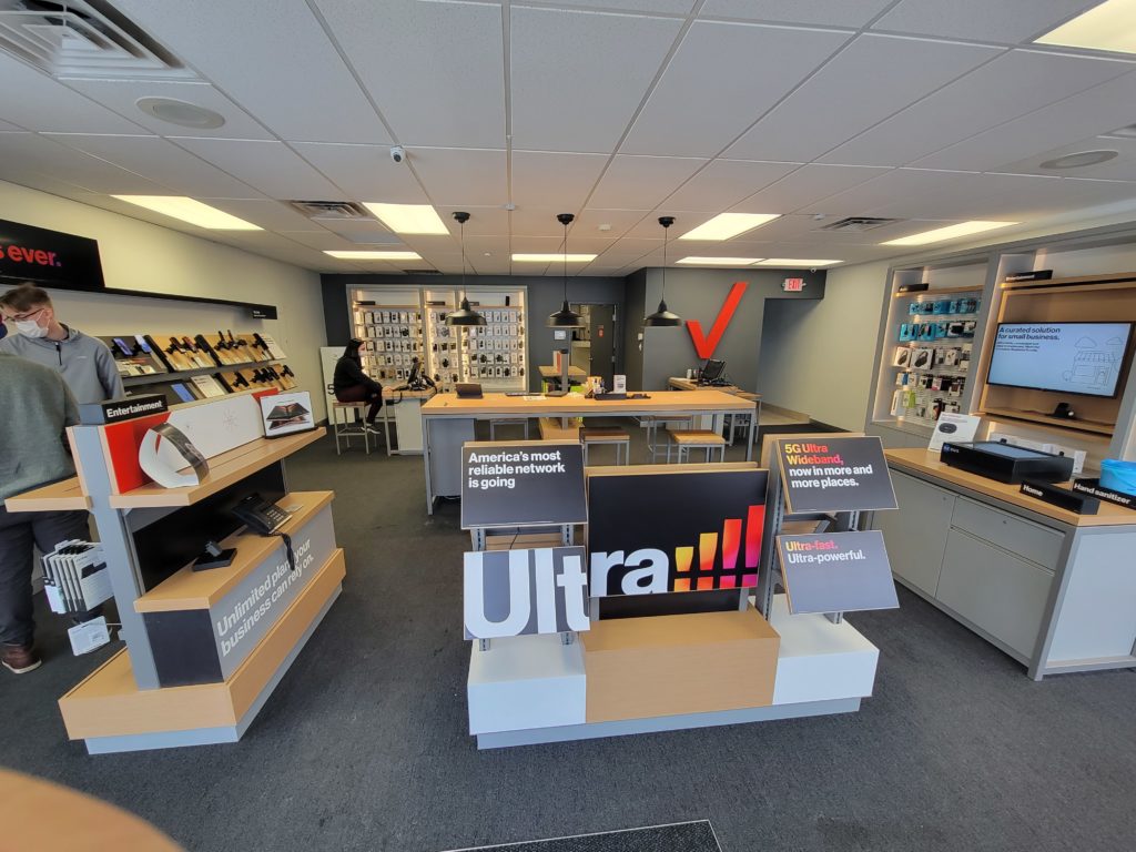 Interior of Victra Verizon Authorized Retail Store in Duluth, MN.