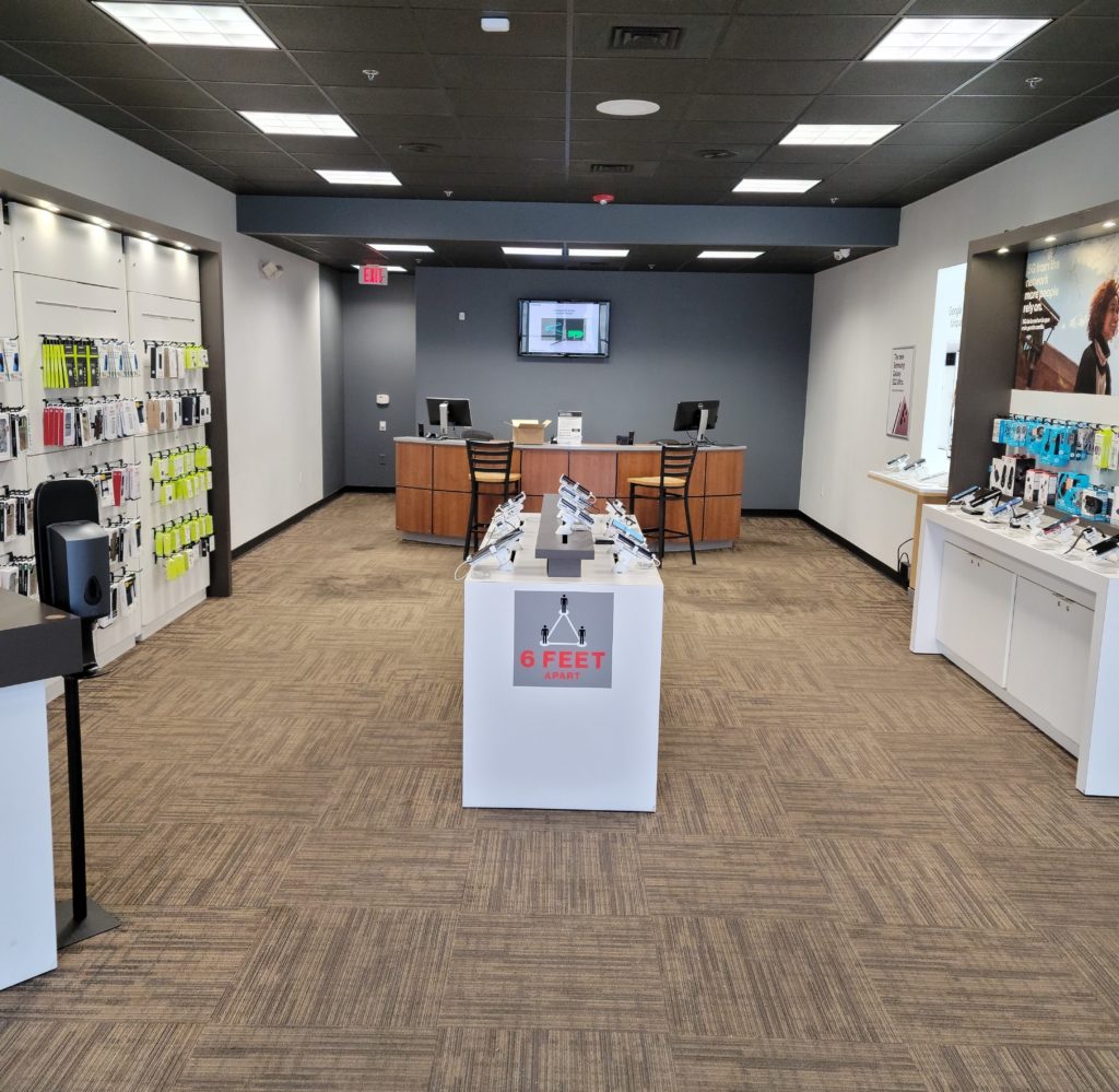 Interior of Victra Verizon Authorized Retail Store in Ozark, MO.