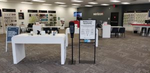 Interior of Victra Verizon Authorized Retail Store in Belville, NC.