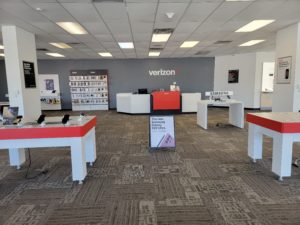 Interior of Victra Verizon Authorized Retail Store in Havelock, NC.