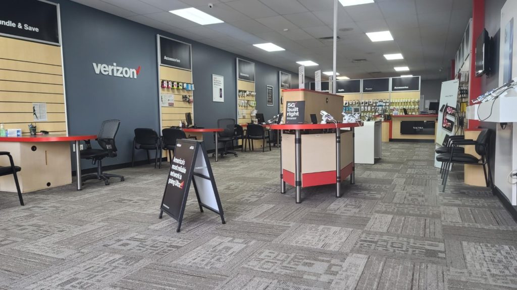 Interior of Victra Verizon Authorized Retail Store in Kitty Hawk, NC.