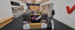 Interior of Victra Verizon Authorized Retail Store in Siler City, NC.