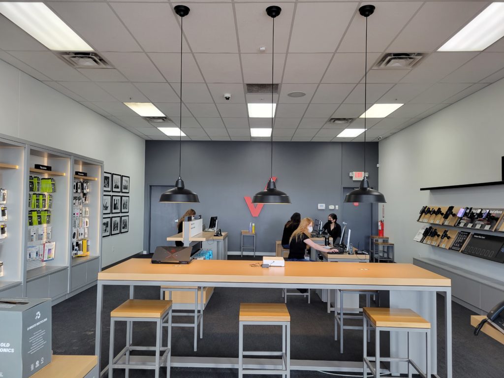 Interior of Victra Verizon Authorized Retail Store in Watford City, ND.