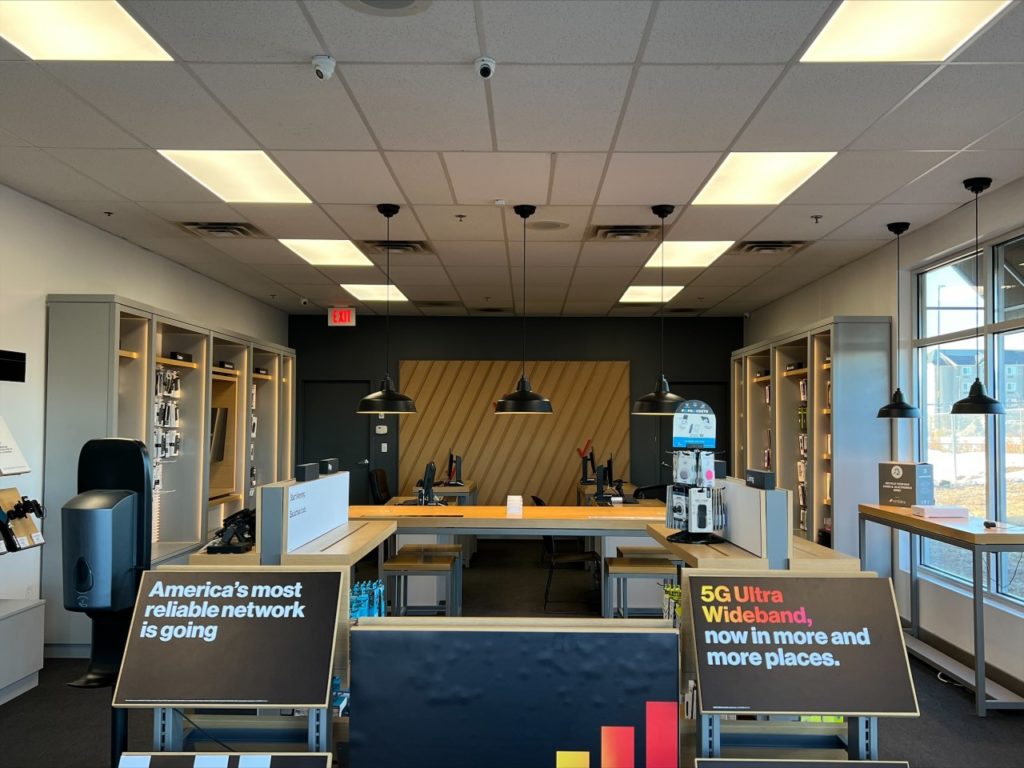 Interior of Victra Verizon Authorized Retail Store in Williston 2nd, ND.