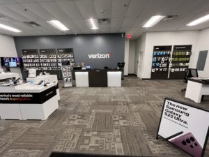 Interior of Victra Verizon Authorized Retail Store in Metuchen, NJ.