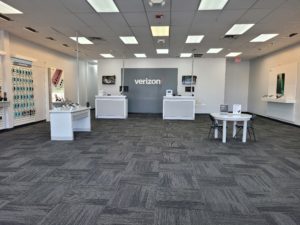 Interior of Victra Verizon Authorized Retail Store in Shirley, NY.