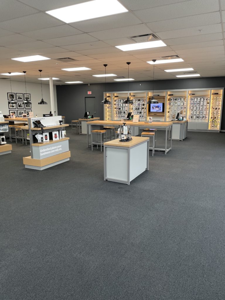 Interior of Victra Verizon Authorized Retail Store in South Lebanon, OH.