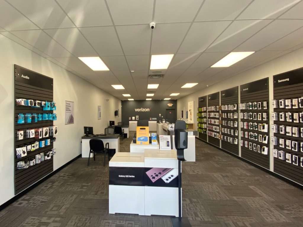 Interior of Victra Verizon Authorized Retail Store in Camden, TN.