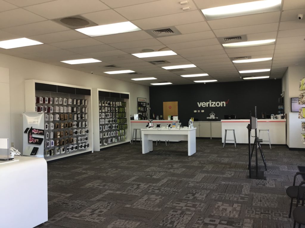 Interior of Victra Verizon Authorized Retail Store in Covington, TN.
