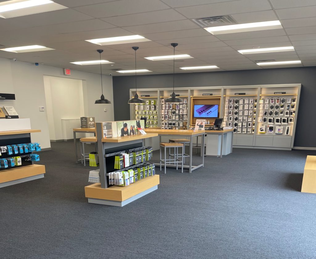 Interior of Victra Verizon Authorized Retail Store in Germantown, TN.