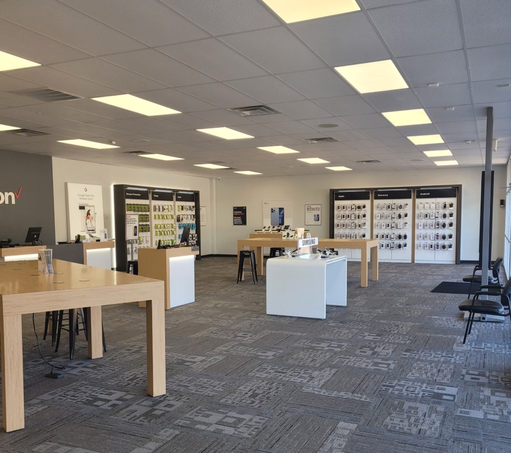 Interior of Victra Verizon Authorized Retail Store in Martin, TN.