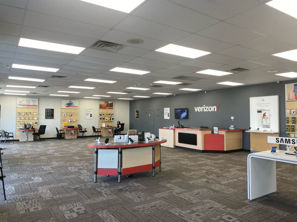 Interior of Victra Verizon Authorized Retail Store in Crosby, TX.