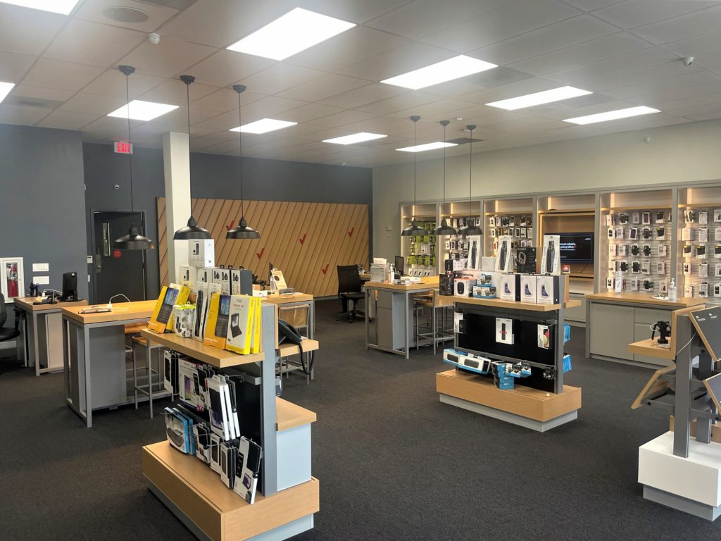 Interior of Victra Verizon Authorized Retail Store in Houston Southwest, TX.