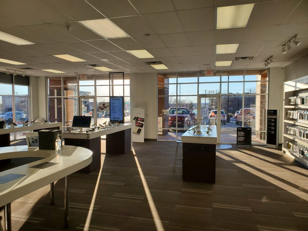 Interior of Victra Verizon Authorized Retail Store in El Paso Montana, TX.