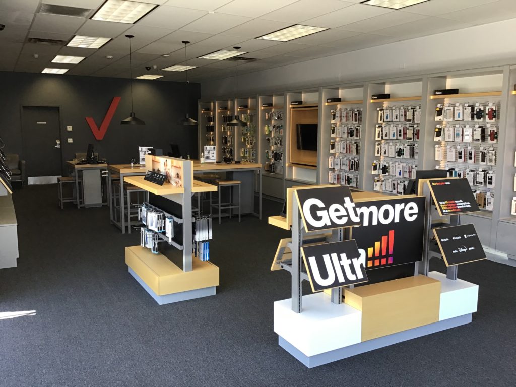 Interior of Victra Verizon Authorized Retail Store in Tooele, UT.