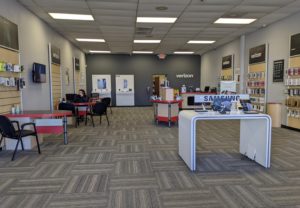 Interior of Victra Verizon Authorized Retail Store in Bedford, VA.