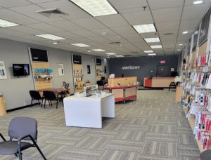 Interior of Victra Verizon Authorized Retail Store in Burke, VA.
