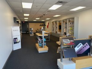 Interior of Victra Verizon Authorized Retail Store in Franklin, VA.