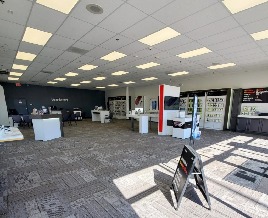 Interior of Victra Verizon Authorized Retail Store in Suffolk, VA.