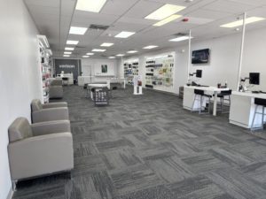 Interior of Victra Verizon Authorized Retail Store in Essex Junction, VT.