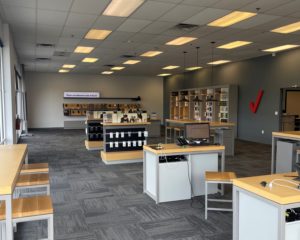 Interior of Victra Verizon Authorized Retail Store in Bonney Lake 214th Ave, WA.
