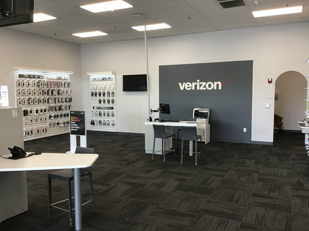 Interior of Victra Verizon Authorized Retail Store in Lacey Marvin, WA.