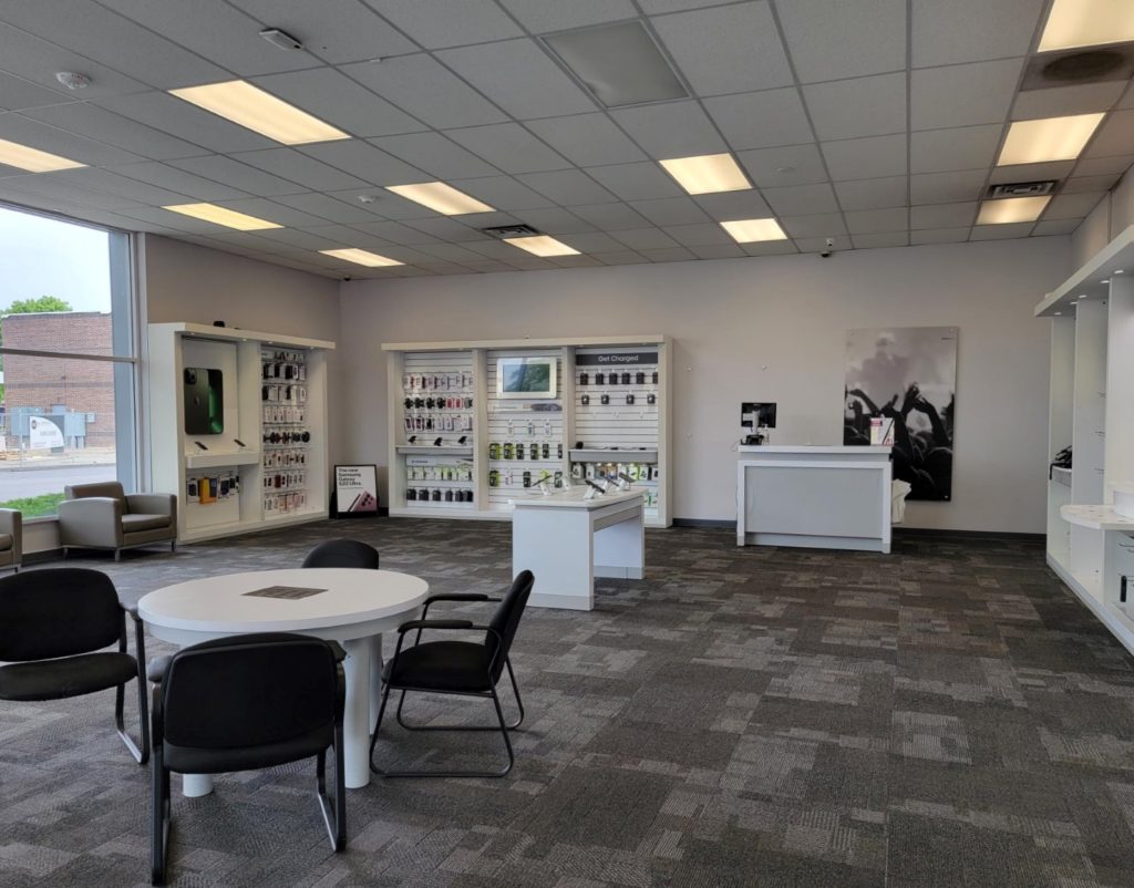 Interior of Victra Verizon Authorized Retail Store in Lacey Pacific, WA.