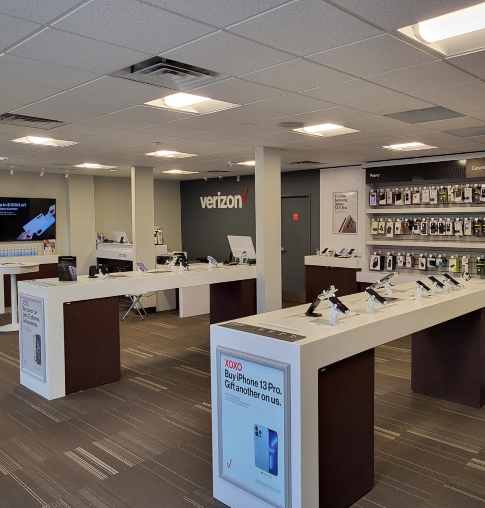 Interior of Victra Verizon Authorized Retail Store in Port Townsend, WA.