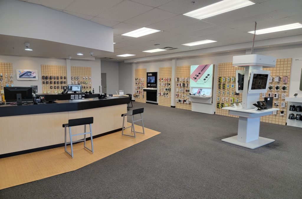 Interior of Victra Verizon Authorized Retail Store in Puyallup Meridian, WA.