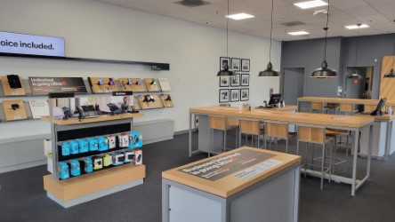 Interior of Victra Verizon Authorized Retail Store in Puyallup, WA.
