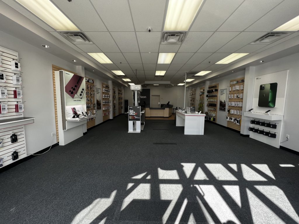 Interior of Victra Verizon Authorized Retail Store in Richland, WA.
