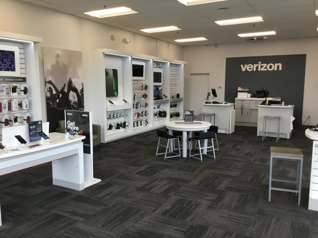 Interior of Victra Verizon Authorized Retail Store in Sequim, WA.