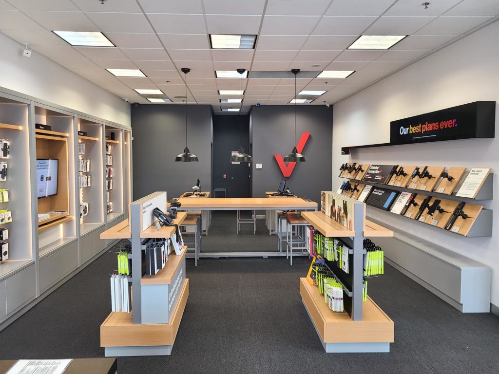 Interior of Victra Verizon Authorized Retail Store in Snohomish, WA.