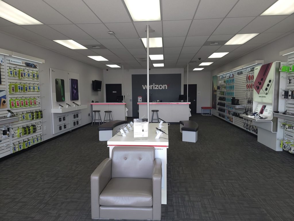 Interior of Victra Verizon Authorized Retail Store in Spokane Valley, WA.