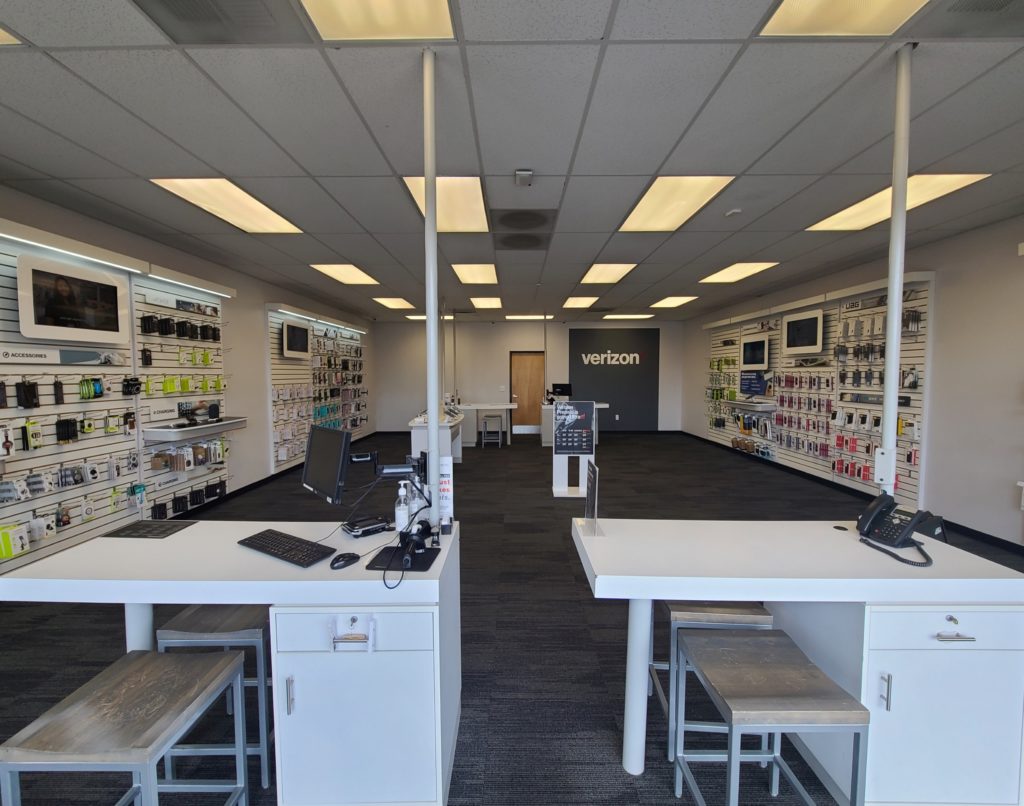 Interior of Victra Verizon Authorized Retail Store in Yelm, WA.