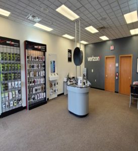 Interior of Victra Verizon Authorized Retail Store in Baraboo Lake Delton, WI.