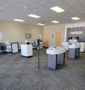 Interior of Victra Verizon Authorized Retail Store in Eau Claire, WI.